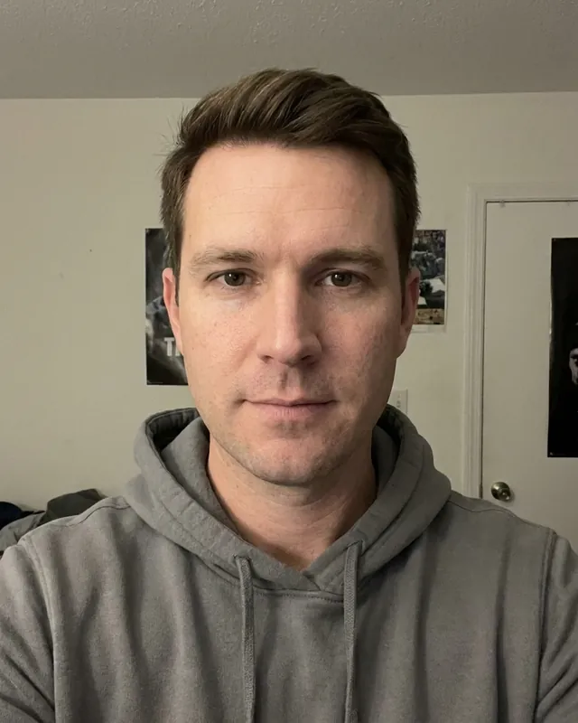 Ausgangs-Selfie Mann (Beispiel)