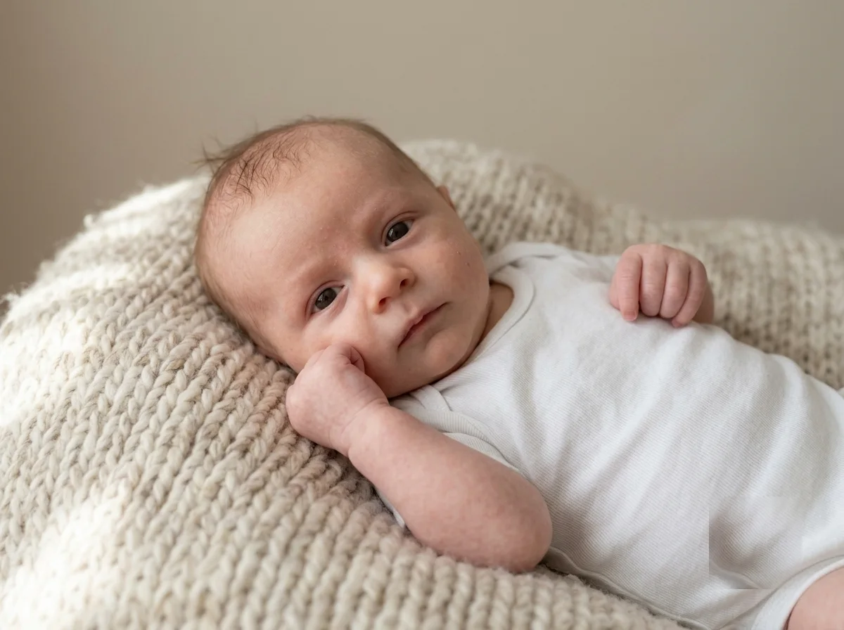 Babyfoto auf einer Kuscheldecke, Beispiel